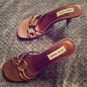 Classic strappy leather heels